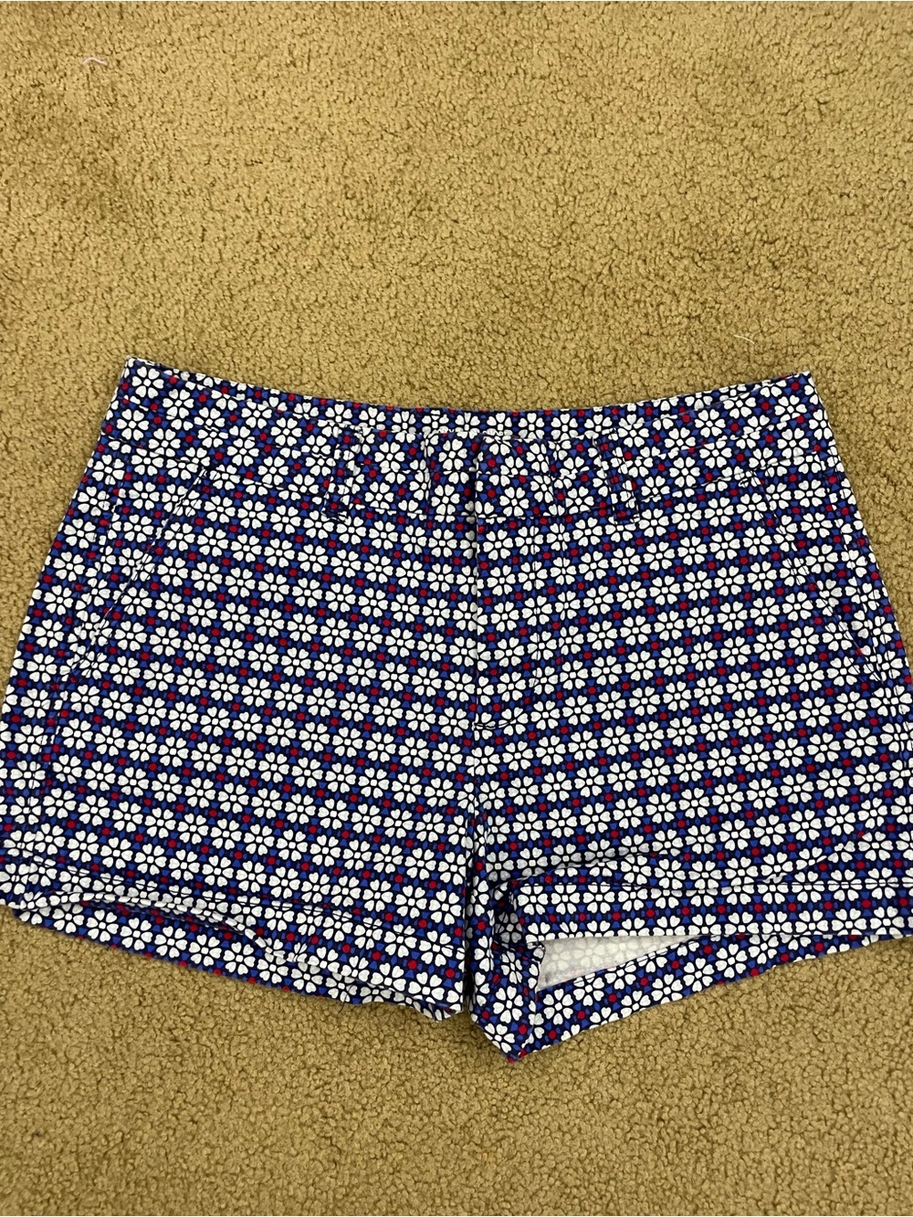 GAP Blue Floral-Print High-Waist Women’s Shorts size 6